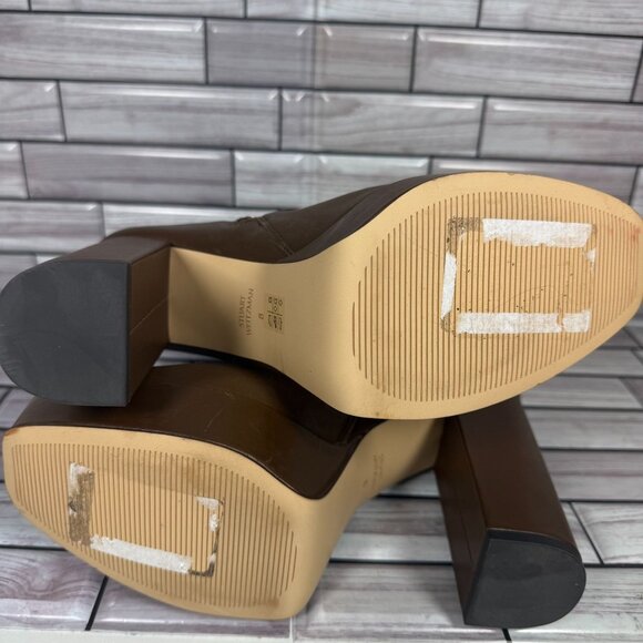 Stuart Weitzman Women's Brown Leather Party Zip Platform Boot Shoe Size 8-NEW - Picture 5 of 6